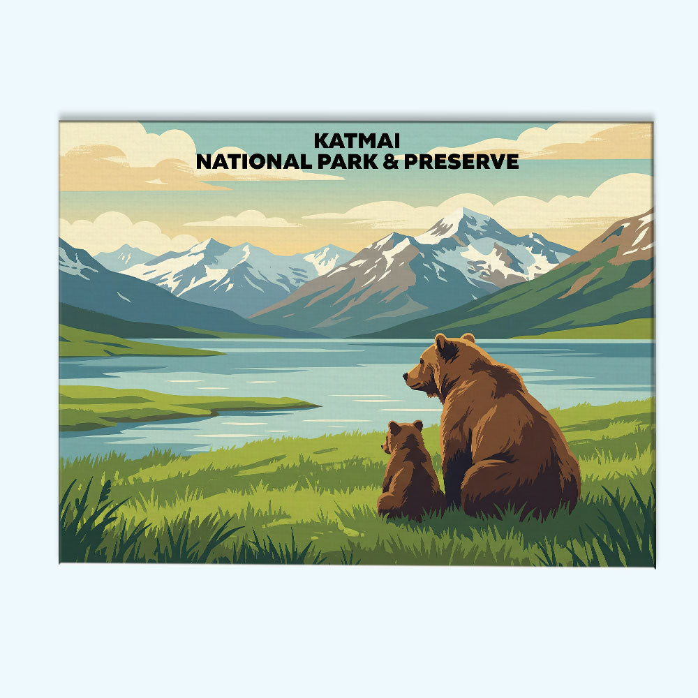 Katmai National Park - Landscape | Paint by Numbers Kit