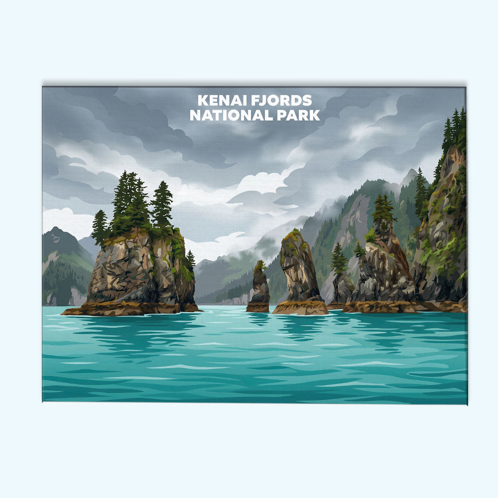 Kenai Fjords National Park - Landscape | Paint by Numbers Kit
