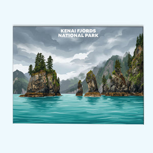 Kenai Fjords National Park - Landscape | Paint by Numbers Kit