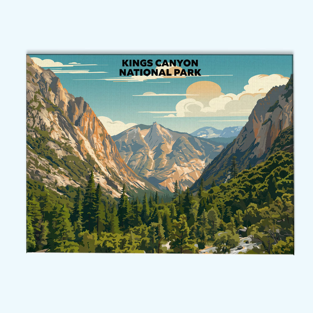 Kings Canyon National Park - Landscape | Paint by Numbers Kit