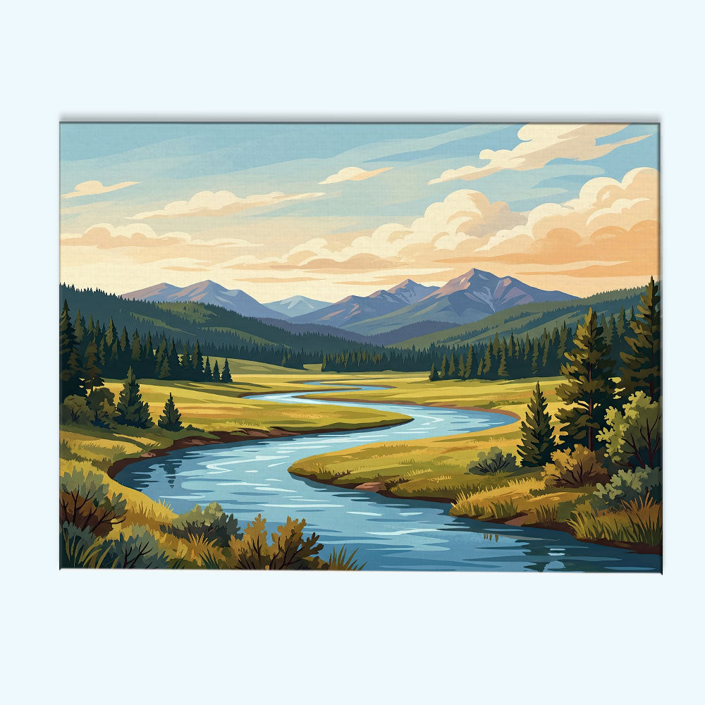 Lamar Valley - Yellowstone | Paint by Numbers Kit