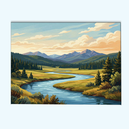 Lamar Valley - Yellowstone | Paint by Numbers Kit