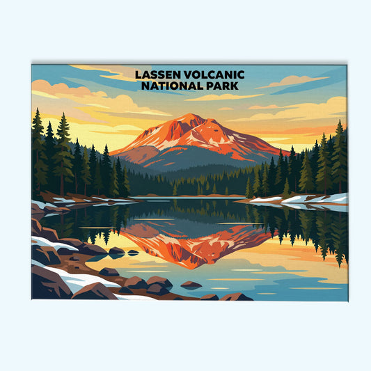Lassen Volcanic National Park - Landscape | Paint by Numbers Kit