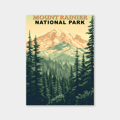 Mount Rainier National Park Diamond Painting (Vintage Edition)