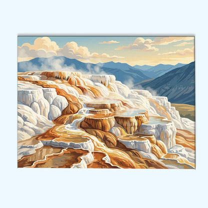 Mammoth Hot Springs - Yellowstone | Paint by Numbers Kit