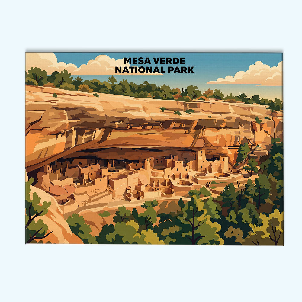 Mesa Verde National Park - Landscape | Paint by Numbers Kit