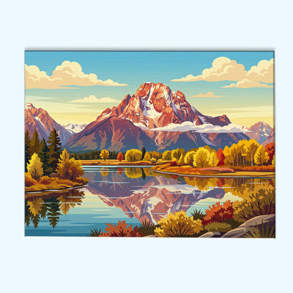 Mount Moran - Grand Teton | Paint by Numbers Kit