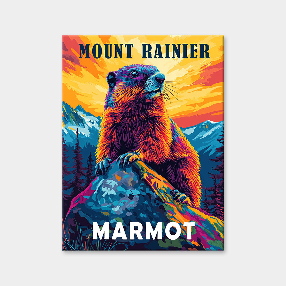 Mount Rainier National Park Animal Diamond Painting