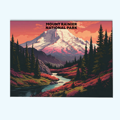 Mount Rainier Park - Landscape | Paint by Numbers Kit
