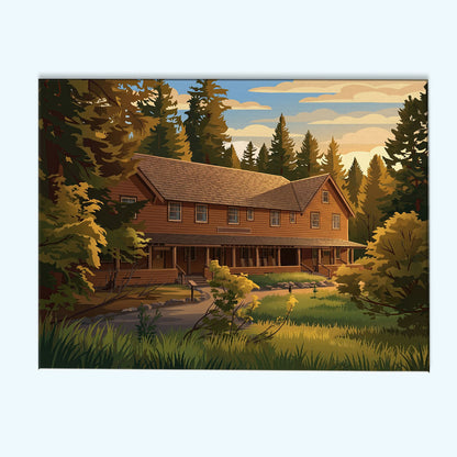 National park inn - Mount Rainier | Paint by Numbers Kit