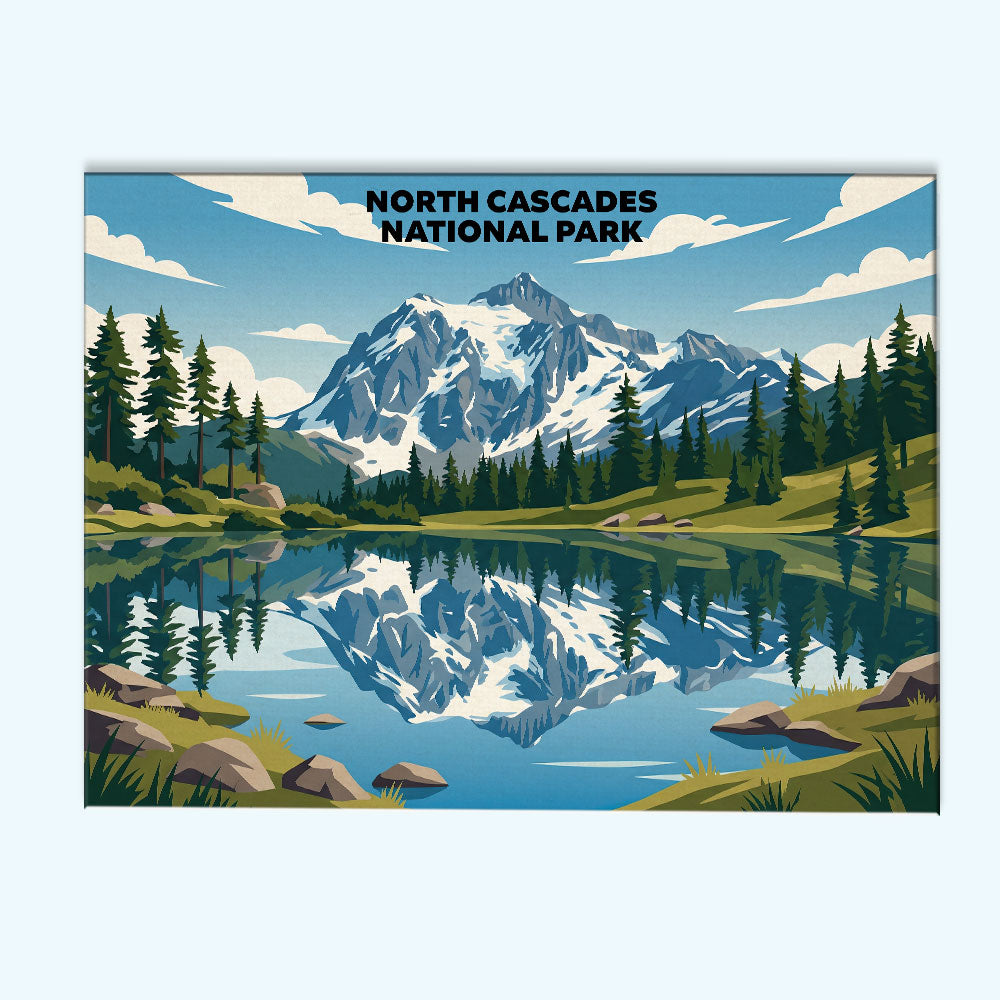 North Cascades National Park - Landscape | Paint by Numbers Kit