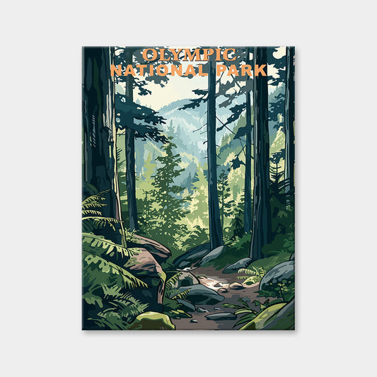 Olympic National - National Park Diamond Painting (Vintage Edition)