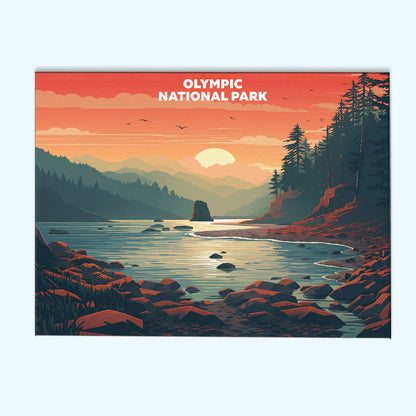 Olympic National Park - Landscape | Paint by Numbers Kit