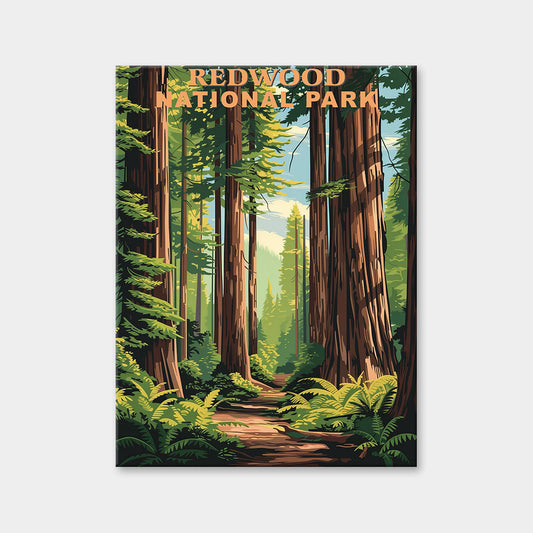 Redwood National Park Diamond Painting (Vintage Edition)