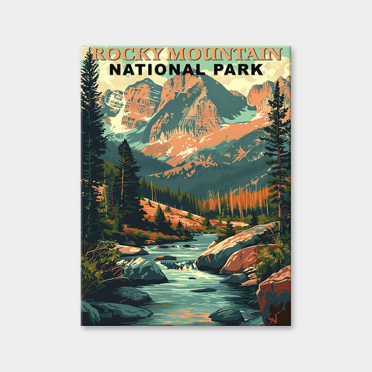 Rocky Mountain National Park Diamond Painting (Vintage Edition)