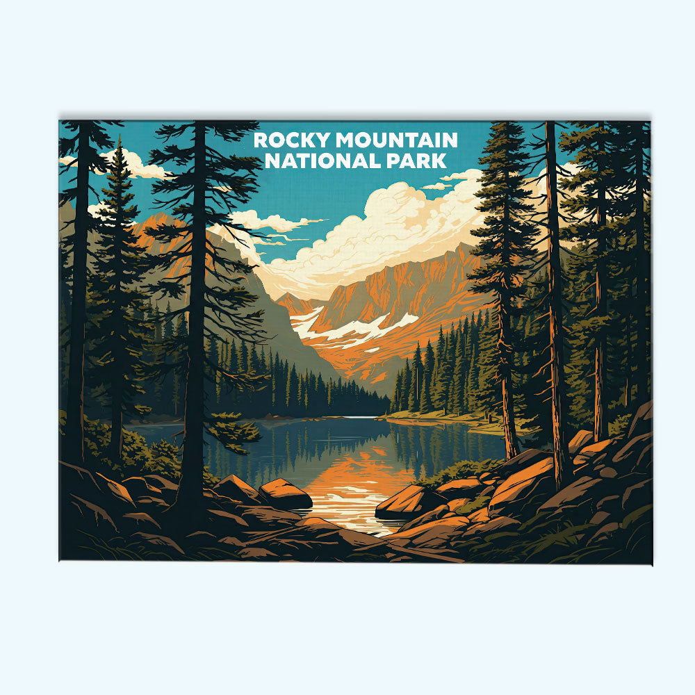 Rocky Mountain Park - Landscape | Paint by Numbers Kit