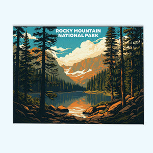 Rocky Mountain Park - Landscape | Paint by Numbers Kit