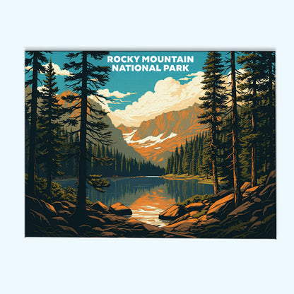 Rocky Mountain Park - Landscape | Paint by Numbers Kit