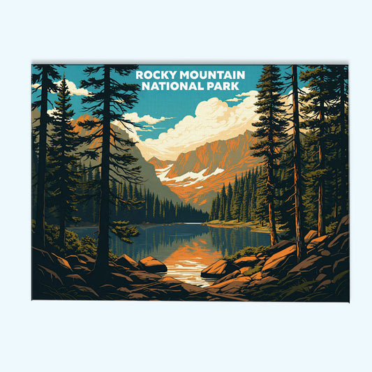 Rocky Mountain Park - Landscape | Paint by Numbers Kit