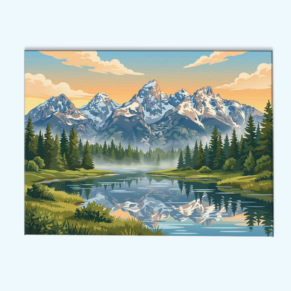 Schwabacher Landing - Grand Teton | Paint by Numbers Kit