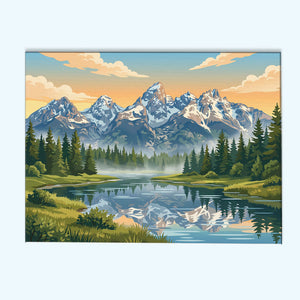 Schwabacher Landing - Grand Teton | Paint by Numbers Kit
