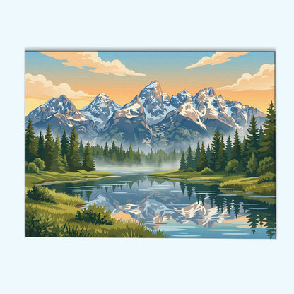 Schwabacher Landing - Grand Teton | Paint by Numbers Kit