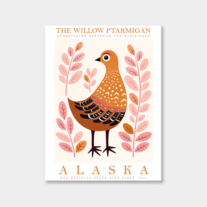 Diamantmalerei mit dem Staatsvogel von Alaska