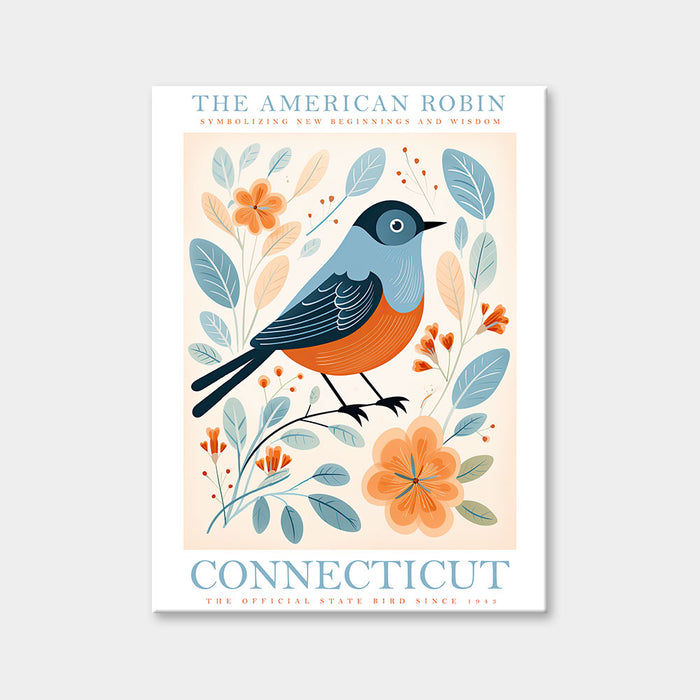 Diamantmalerei mit Staatsvogel von Connecticut