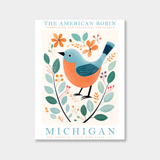 Michigan State Bird Diamond Painting