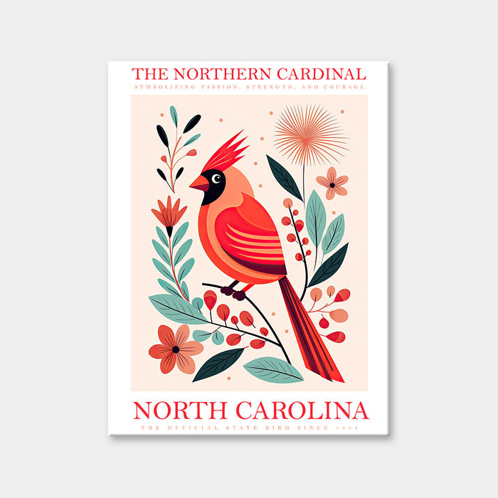 Diamantmalerei mit dem Staatsvogel von North Carolina