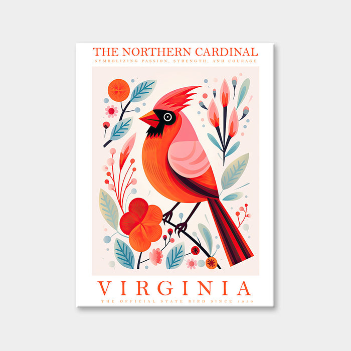 Diamantmalerei mit dem Staatsvogel von Virginia