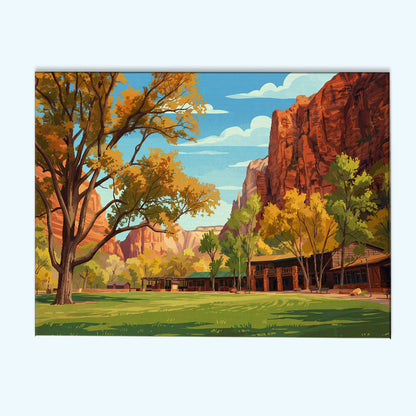The Zion Lodge | Paint by Numbers Kit