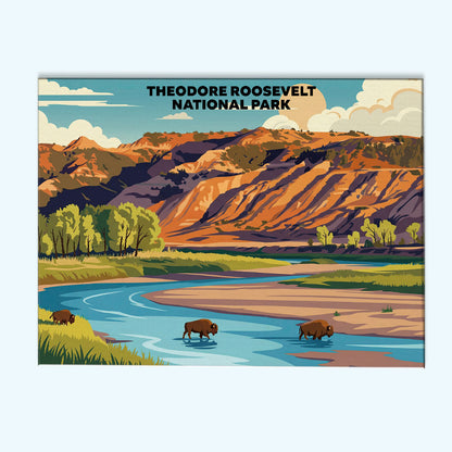 Theodore Roosevelt National Park - Landscape | Paint by Numbers Kit