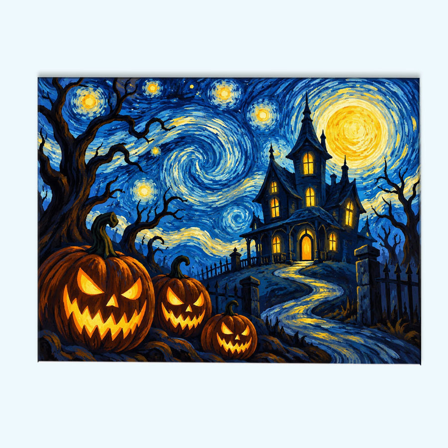 Starry Haunted Night | Paint by Numbers Kit