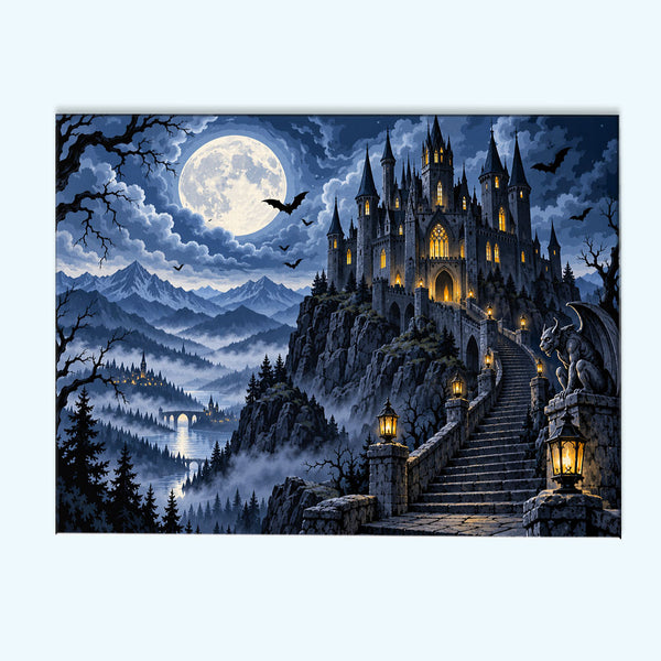 Moonlit Dark Castle