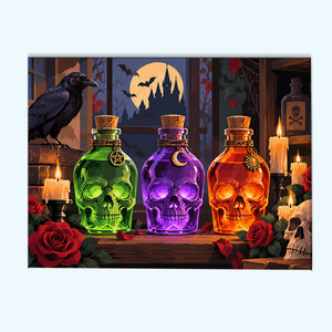 Witch’s Potion Shelf | Paint by Numbers Kit