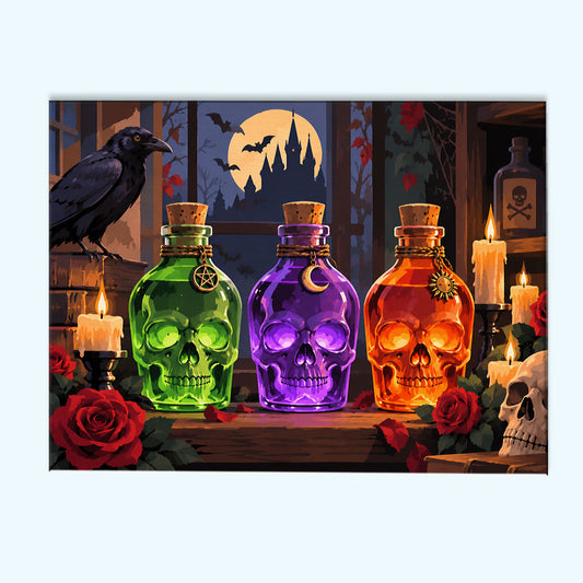 Witch’s Potion Shelf | Paint by Numbers Kit