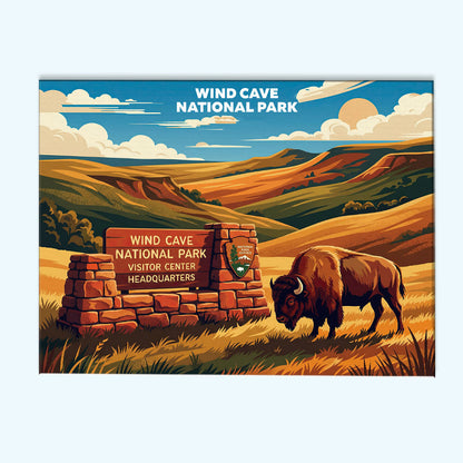 Wind Cave National Park - Landscape | Paint by Numbers Kit