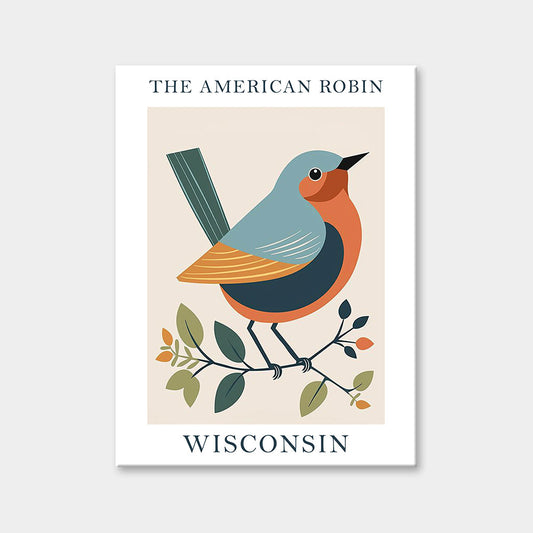 Wisconsin State Bird Diamond Painting