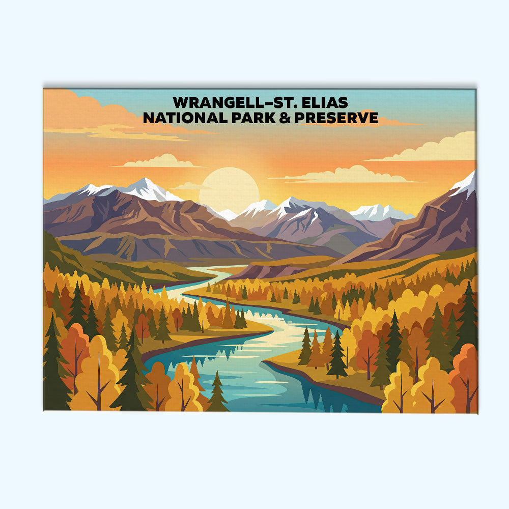 Wrangell-St. Elias National Park - Landscape | Paint by Numbers Kit