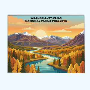 Wrangell-St. Elias National Park - Landscape | Paint by Numbers Kit
