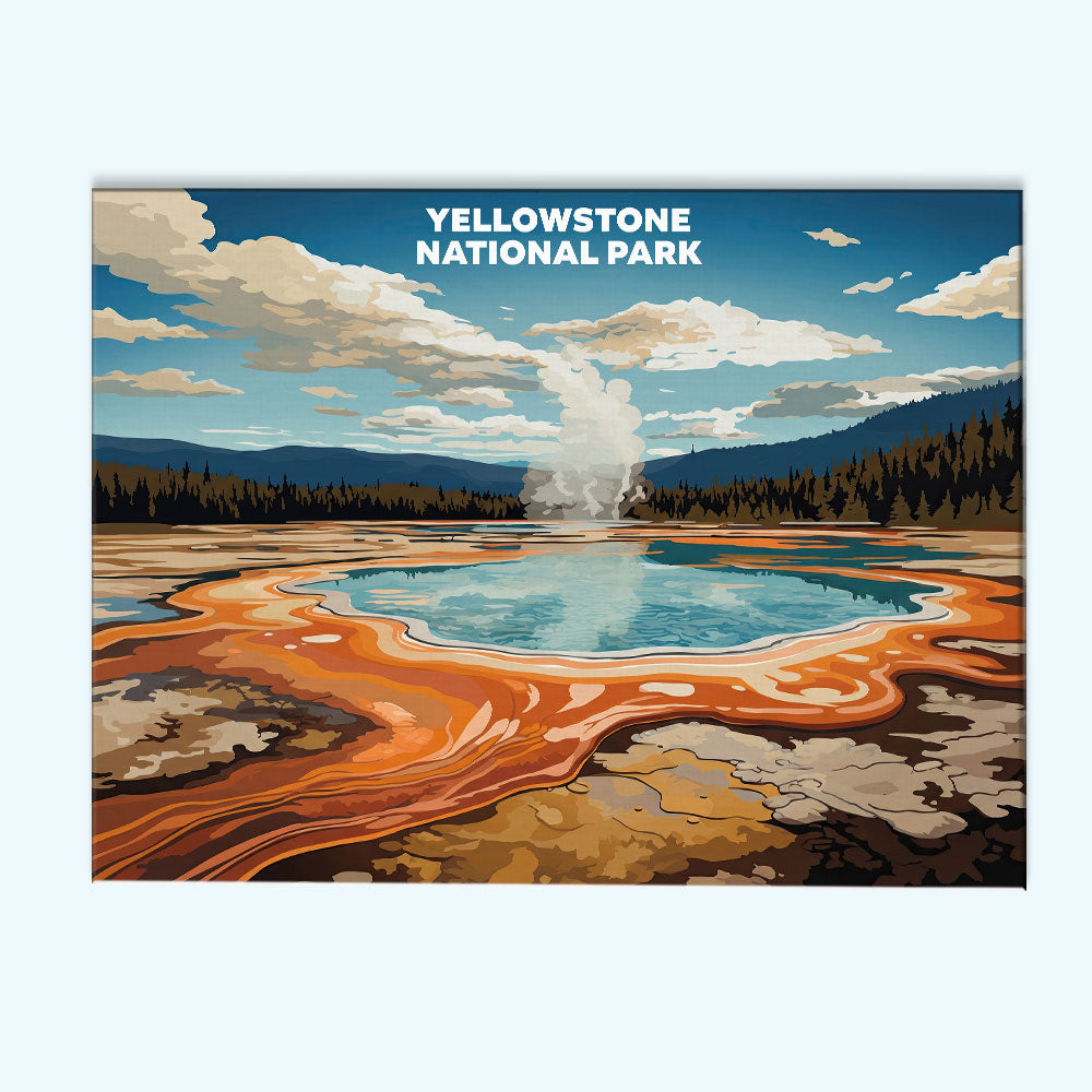 Yellowstone National Park - Landscape | Paint by Numbers Kit