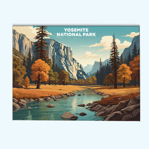 Yosemite National Park - Landscape | Paint by Numbers Kit