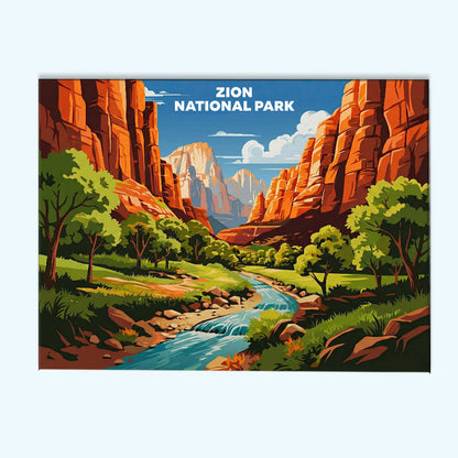 Zion National Park - Landscape | Paint by Numbers Kit
