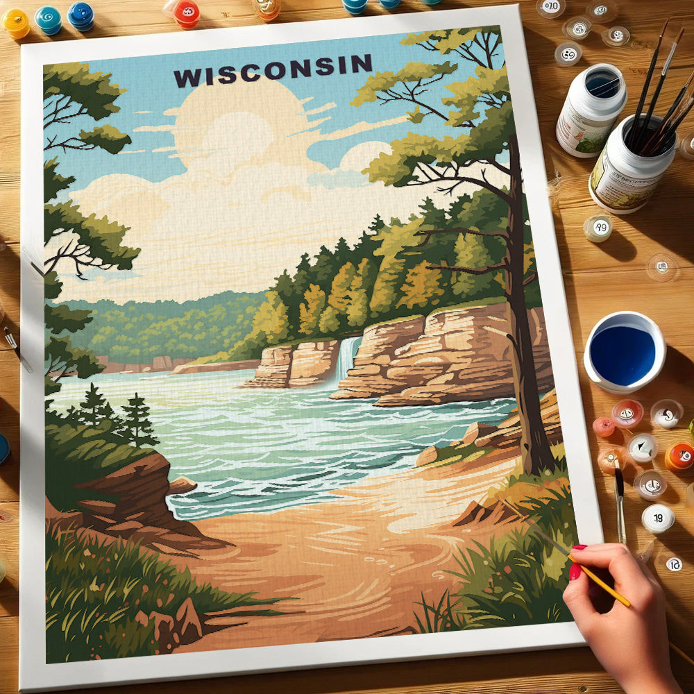 Wisconsin U.S. State | Paint by Numbers Kit