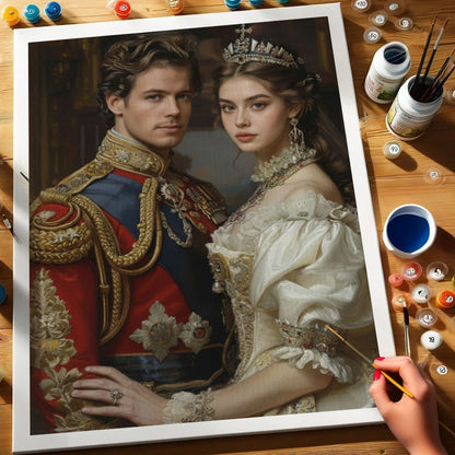 The Royal Couple |Custom Paint by Numbers Kit
