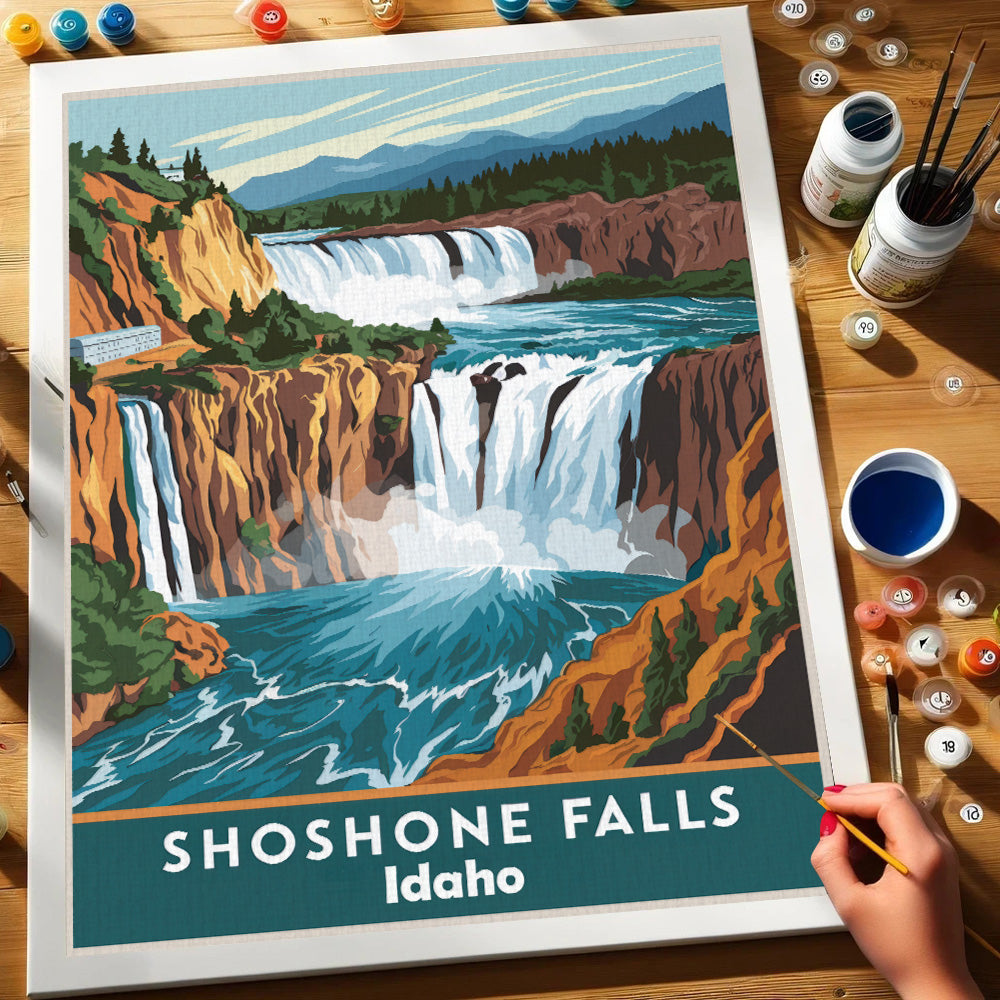 Idaho – Shoshone Falls | Malen nach Zahlen Set