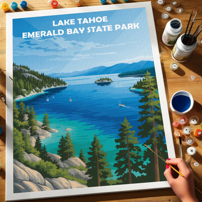 Lake Tahoe - Emerald Bay State Park | Paint by Numbers Kit