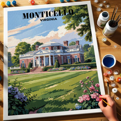 Monticello AVA Wineries, Virginia  | Paint by Numbers Kit