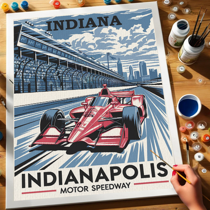 Indiana - Indianapolis Motor Speedway | Paint by Numbers Kit